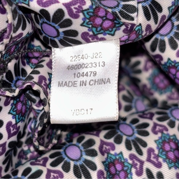 Vera Bradley Mini Carson Hobo Quilted Chocolate Velvet Maroon Shoulder - Picture 7 of 7